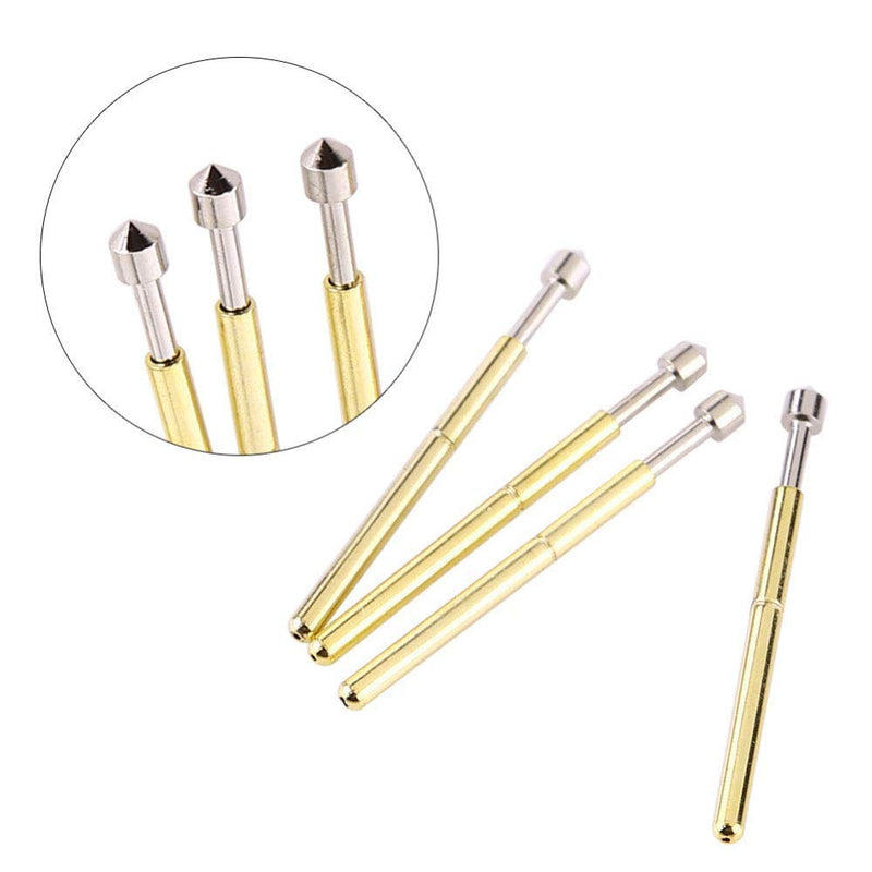TOTOT 15pcs P75-E2 Spring Test Probe Pogo Pin Test Tools Dia 1.3mm Conical Head 1.02mm Thimble Length 16.5mm PCB Testing Pin Spring Contact Probe 15x P75-E2