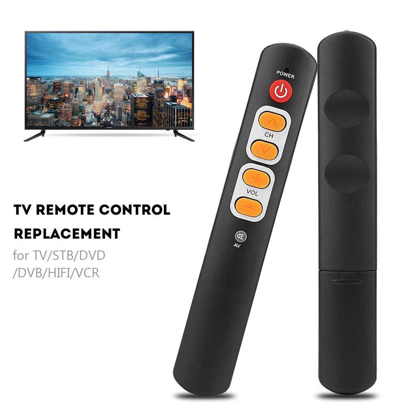 Learning Remote Control with Big Buttons, 6 Keys Universal Remote Control Smart Controller for TV STB DVD DVB HiFi VCR(Orange) Orange