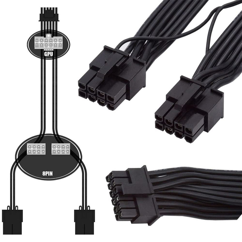 NFHK 12VHPWR ATX3.0 PCI-E 5.0 Power Modular Cable to Dual ATX 8Pin for 3080 3090TI PSU 16Pin 12+4P Graphics Card