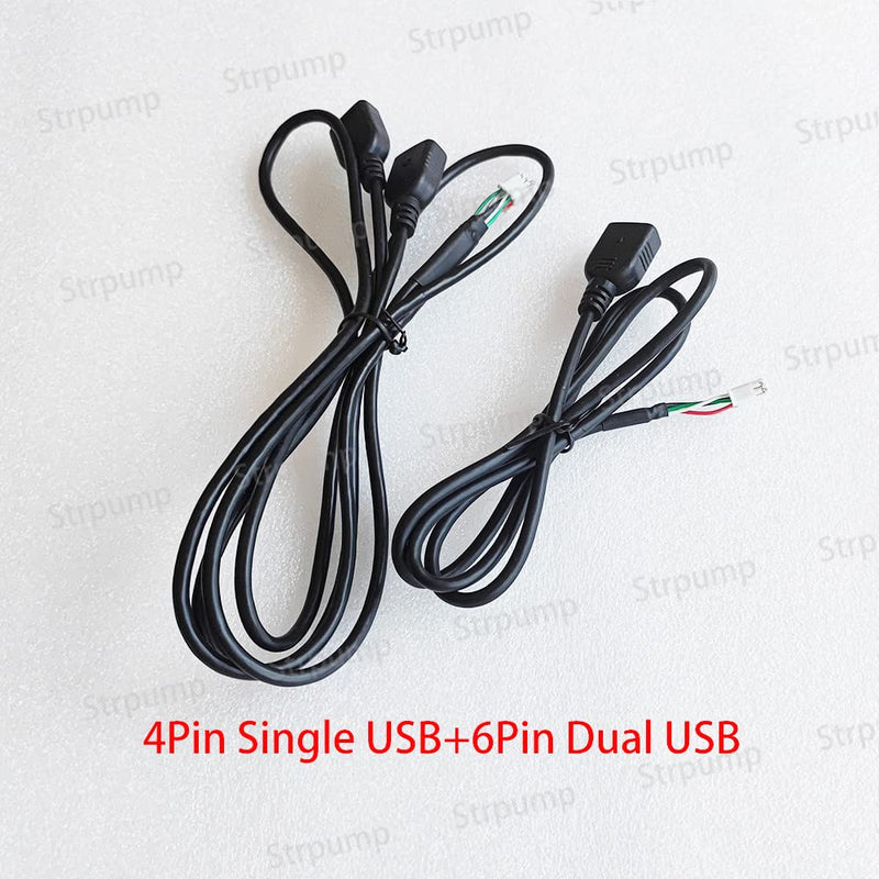 Strpump Android Car Radio Stereo 4PIN USB 6PIN/w 2USBs (3 USBs Port Total) Harness Adapter Plug Set GPS Head Unit for Aftermarket Android Radio with 16pin Power Socket 3USB Ports