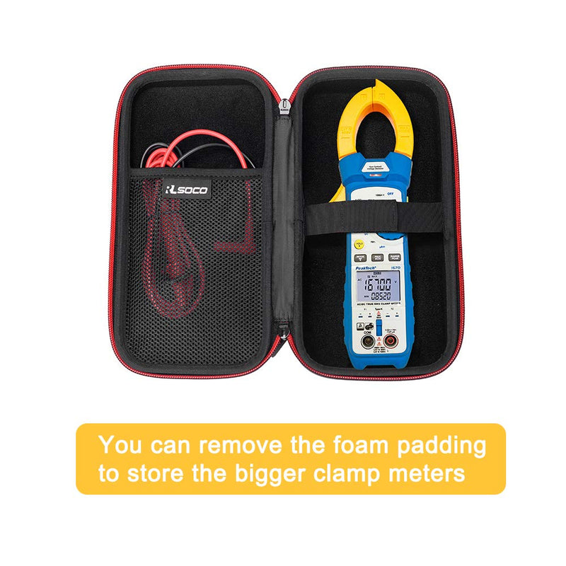 RLSOCO Hard Case for Fluke 323/324/325 Clamp Multimeter AC-DC TRMS with Protective Foam & KAIWEETS Digital Clamp Meter HT206B/ HT206D