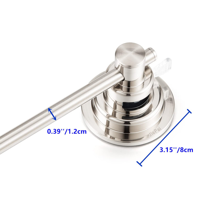 JiePai Suction Cup Towel Bar 16 Inch,Removable Vacuum Suction Towel Holder Suction Towel Rack Brushed Nickel Suction Towel Bar-16 Inch Brushed Nickel