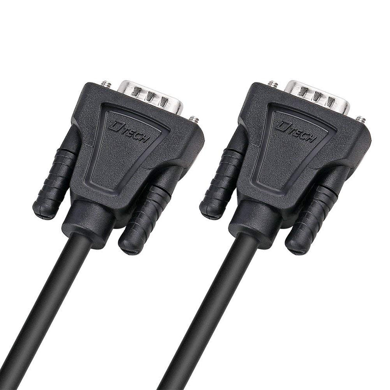 DTech 5 Feet DB9 9 Pin Serial Cable Male to Male RS232 Straight Through Cord 5ft