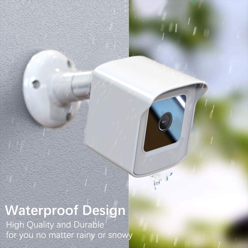 PEF Mount for All-New Wyze Cam V3 ONLY, Weatherproof Protective Cover and 360 Degree Adjustable Wall Mount Solid Housing for Wyze V3 Outdoor Indoor Smart Home Camera System (White, 1 Pack) White