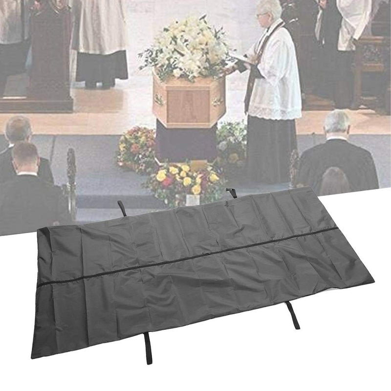 Body Bag, Cadaver Bag Leakproof 210D Waterproof Storage Bag Body Bag with 4 Reinforced Handles, Home Funeral Supplies, Patient Transfer(Black) Black