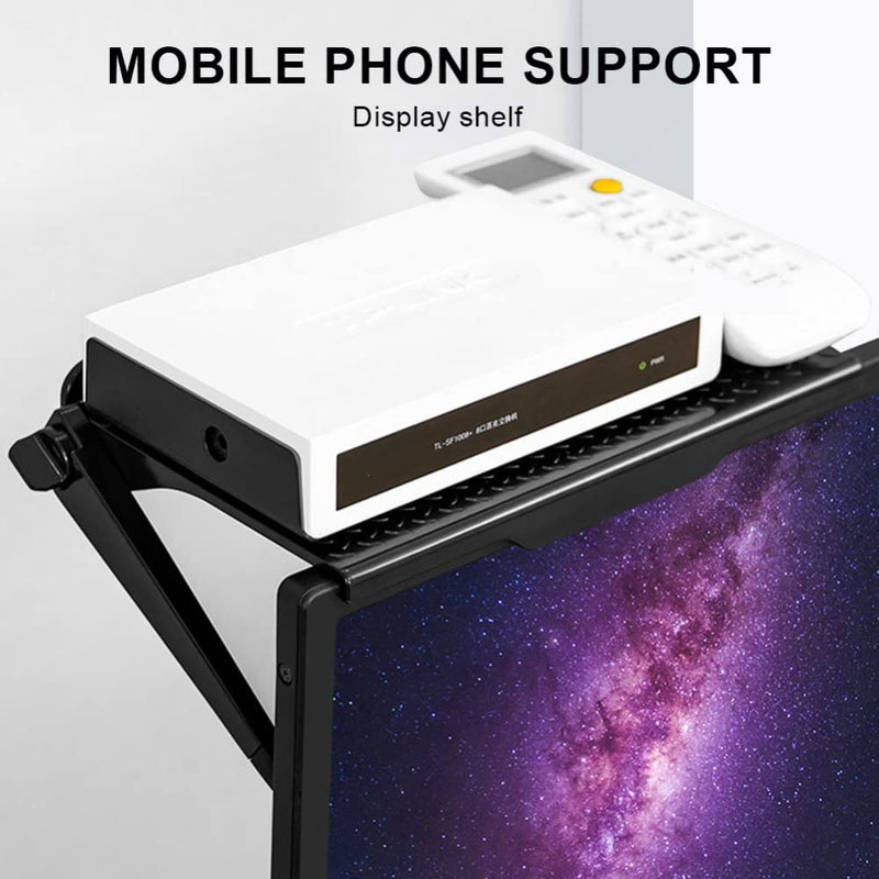 2 PCS TV Screen Top Shelf Monitor Mount Organizer for Computer Monitor/Flat Screen TV Platform Adjustable Screen Bracket Installation Desktop Computer Monitor Streaming Cable Amazon Fire TV top 11" 2 PCS 11.81 in