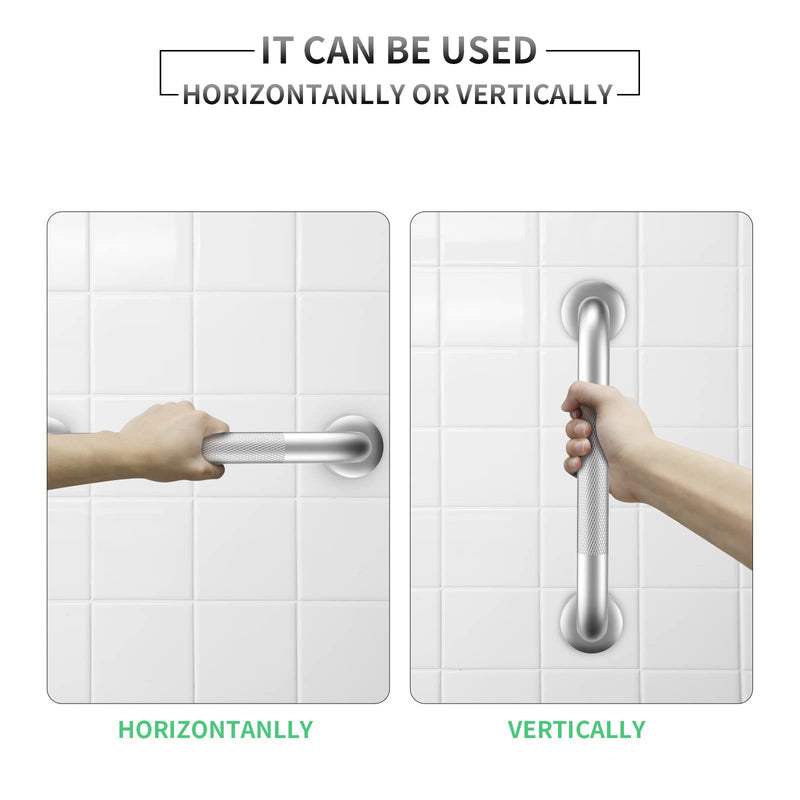 2 Pack 12 Inch Grab Bars for Bathtubs and Showers, Anti Slip Shower Grab Bars Stainless Steel Shower Handle Toilet Handicap Elderly Senior Assist Bathroom Saft Handle 12inch