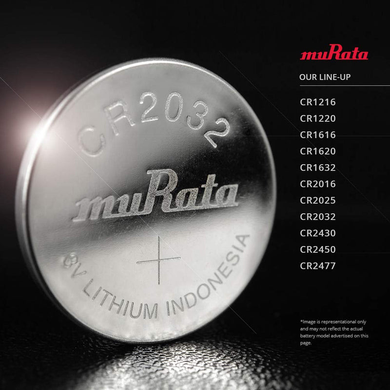 Murata CR2430 Battery DL2430 ECR2430 3V Lithium Coin Cell (20 Batteries) 20 Batteries