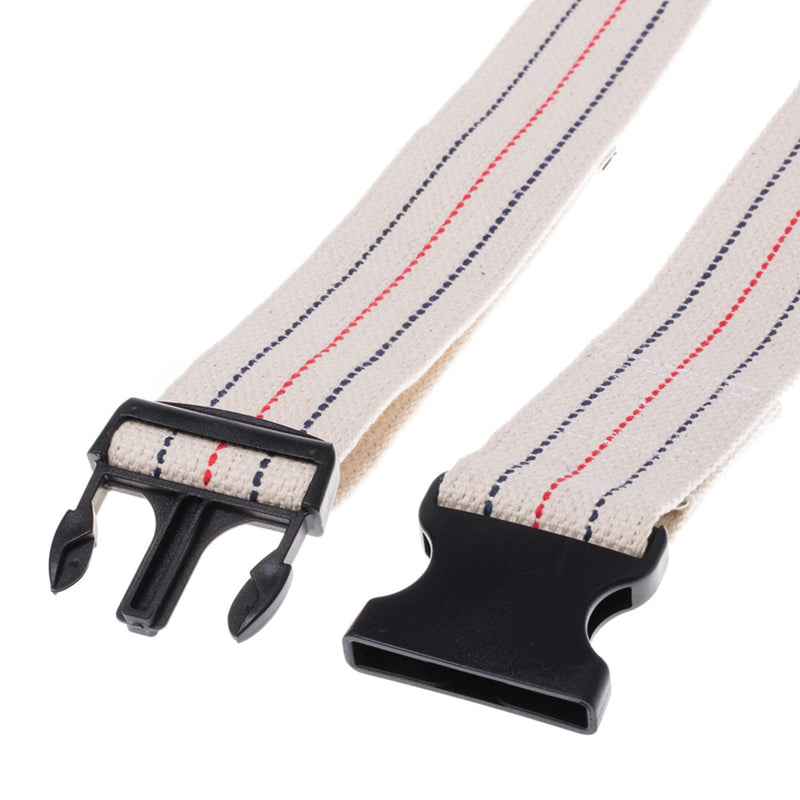 COW&COW Gait Belt 54inch - Transfer and Walking Assistance with Quick Release Buckle for Caregiver Nurse Therapist 2 inches(Beige) Beige With Stripes 54 Inch (Pack of 1)