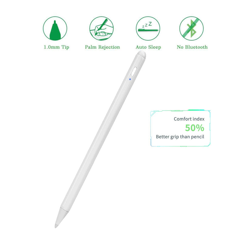 2020 iPad Pro 11" 2nd Generation Stylus Pen with Palm Rejection,1.5mm Fine Tip Active Stylus Compatible with Apple Magnetic Pencil for iPad Pro 11-Inch 2nd Gen on Drawing/Writing/Classes,White