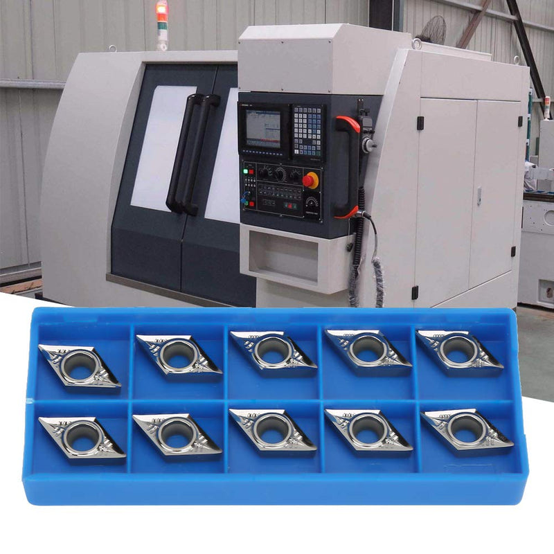 Fafeicy Carbide Reversible Inserts CNC Lathe Insert for Turning Tool Holder DCGT11T304-AK H01 / DCGT32.51-AK H01 10pcs Turning Inserts