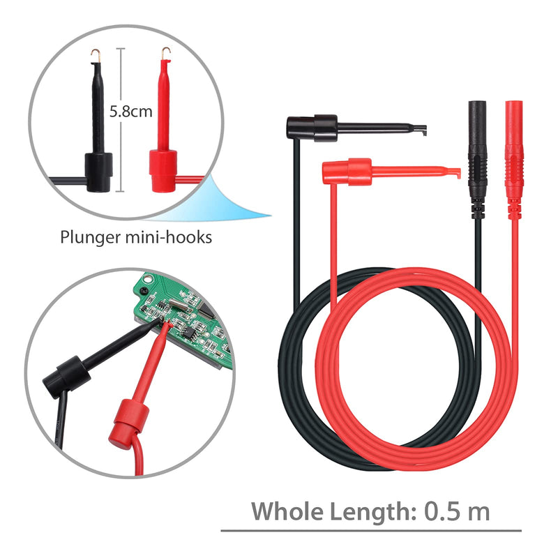 Neoteck Test Leads 8PCS Multimeter Accessories Set with Extension Cable Test Probes Crocodile Clips Mini Hooks 8 Pieces