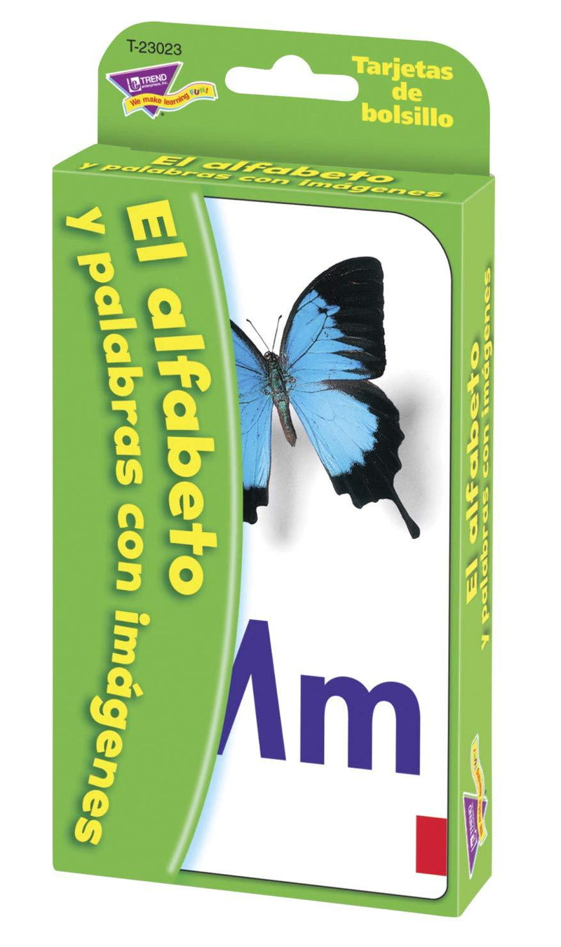Spanish Alphabet & Picture Words Pocket Flash Cards