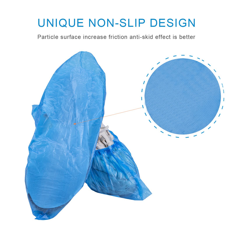 KCTUKA Disposable Shoe Covers, 50 PCS (25 Pairs) Green Convenience Boot Cover, Waterproof, Non slip, Dust proof, Protect Your Shoes, Floor, Carpet, One Size Fit Most 50 Pack (25 Pairs )