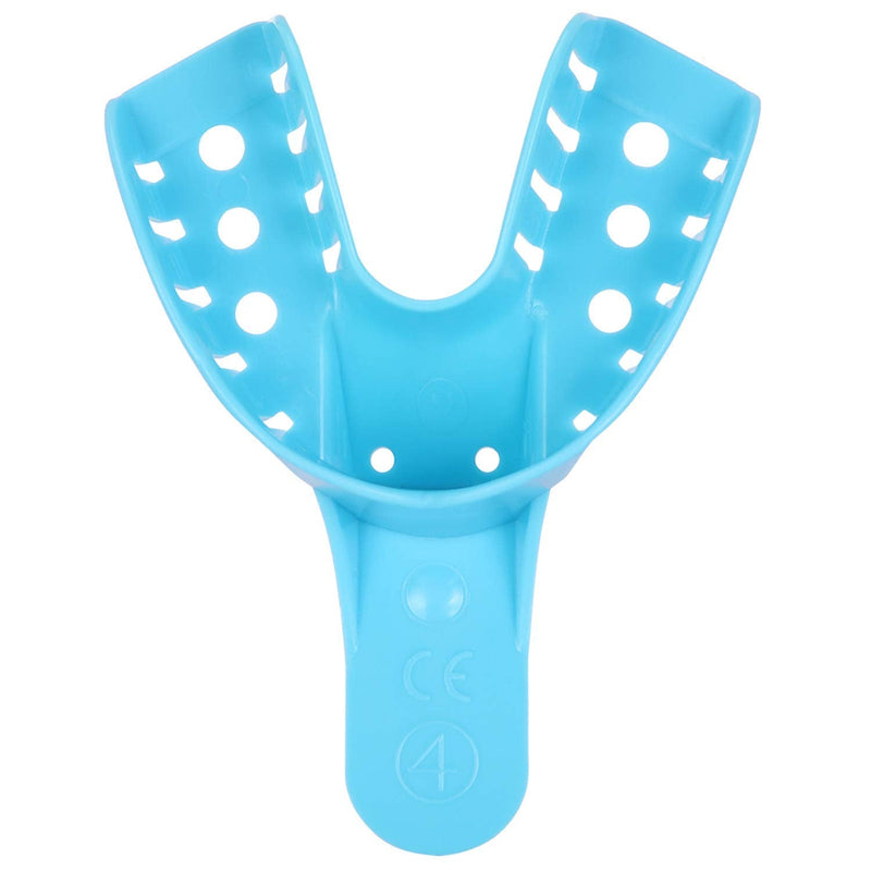 JMU Dental Impression Tray,Bag of 12 Perforated Disposable Trays,4 Medium Lower #4