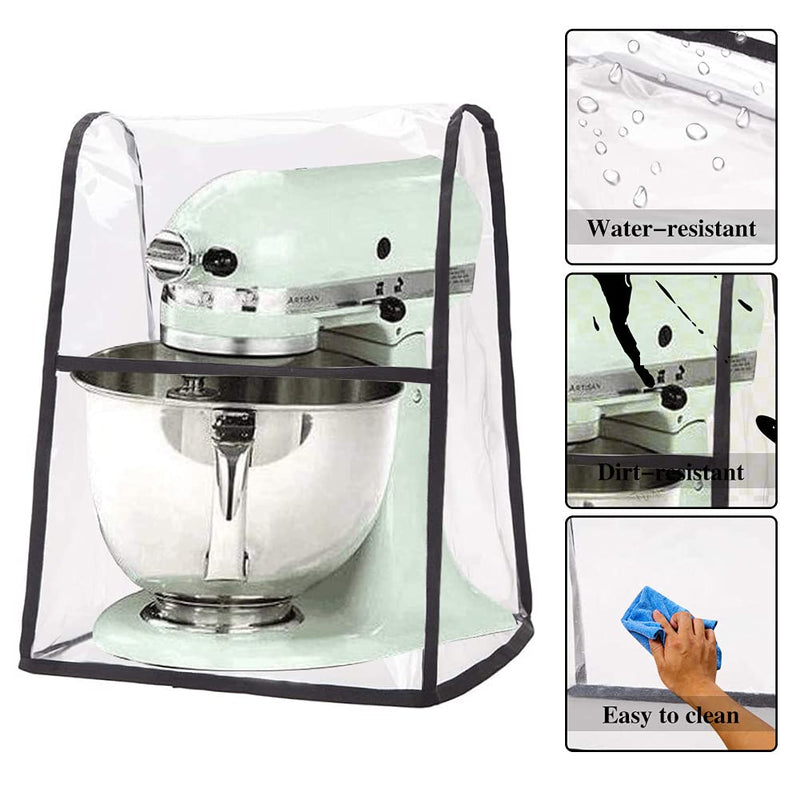 Kitchen Stand Mixer Cover, Clear Mixer Dustproof Cover, Waterproof Thicken Protector Organizer Bag for Kitchen Mixer JBJZ02-large