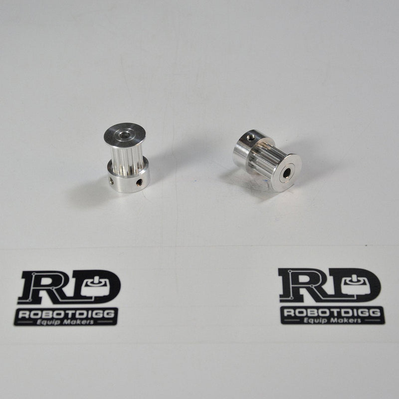 RobotDigg T5 Timing Pulley 10 Teeth 5mm Bore for 15mm Wide T5 Timing Belt Aluminum Alloy T5 Synchronous Pulley Pack of 2
