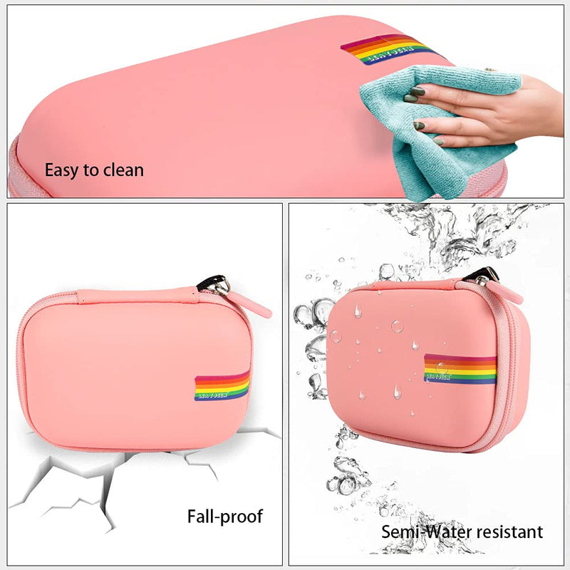 Leayjeen Camera Case Compatible with AbergBest Kids Camera, 21 Mega Pixels 2.7" LCD Rechargeable HD Digital Camera (Case Only) (Pink) Pink