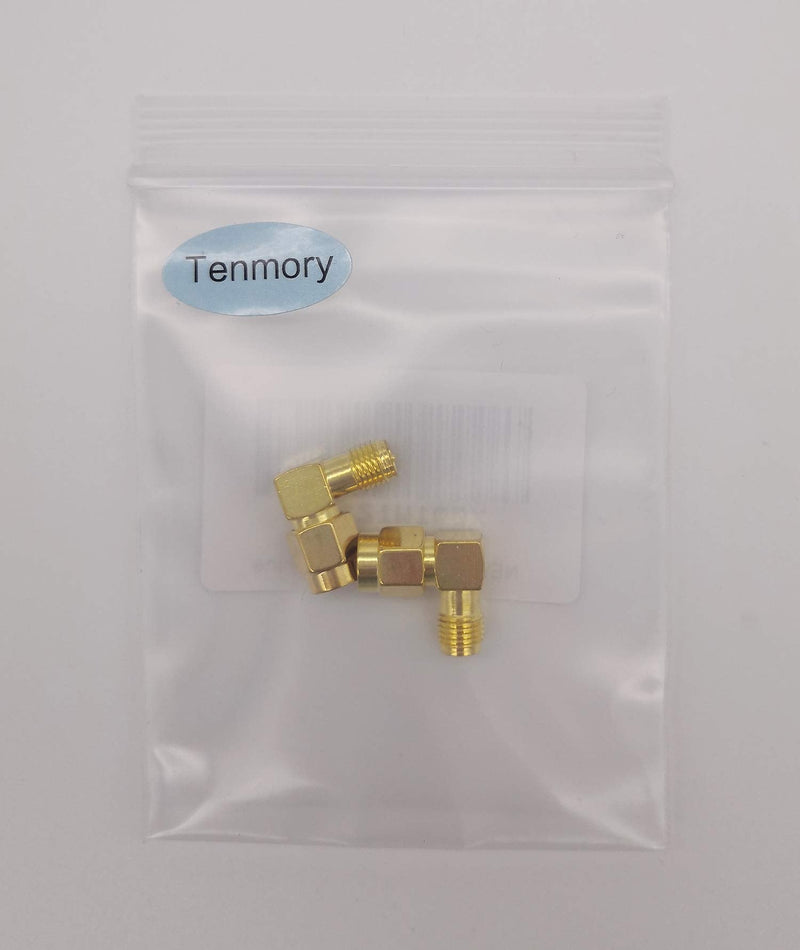 SMA Right Angle Male to Female Connector RP-SMA 90 Degree Adapter (2 Pcs) 2 Pcs