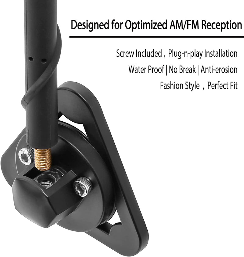 BASIKER Antenna for Jeep Wrangler Gladiator JK JT Rubicon Sahara Unlimited Sport 2007-2022, Jeep Wrangler Antenna Replacement, 13 Inch Car Radio Antenna Jeep Accessories for Optimized AM FM Reception 13 inch(Stubby)