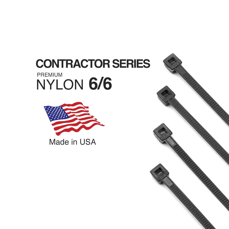 TR Industrial Contractor Series UV Cable Ties (100-Piece), 4", Type 21, Made in USA 4"