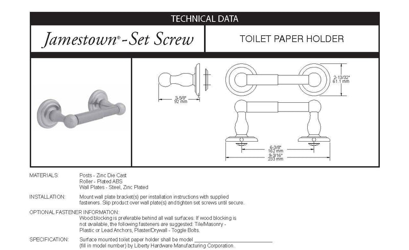 Franklin Brass Jamestown Toilet Paper Holder, Brushed Nickel, Bathroom Accessories, 9008SN