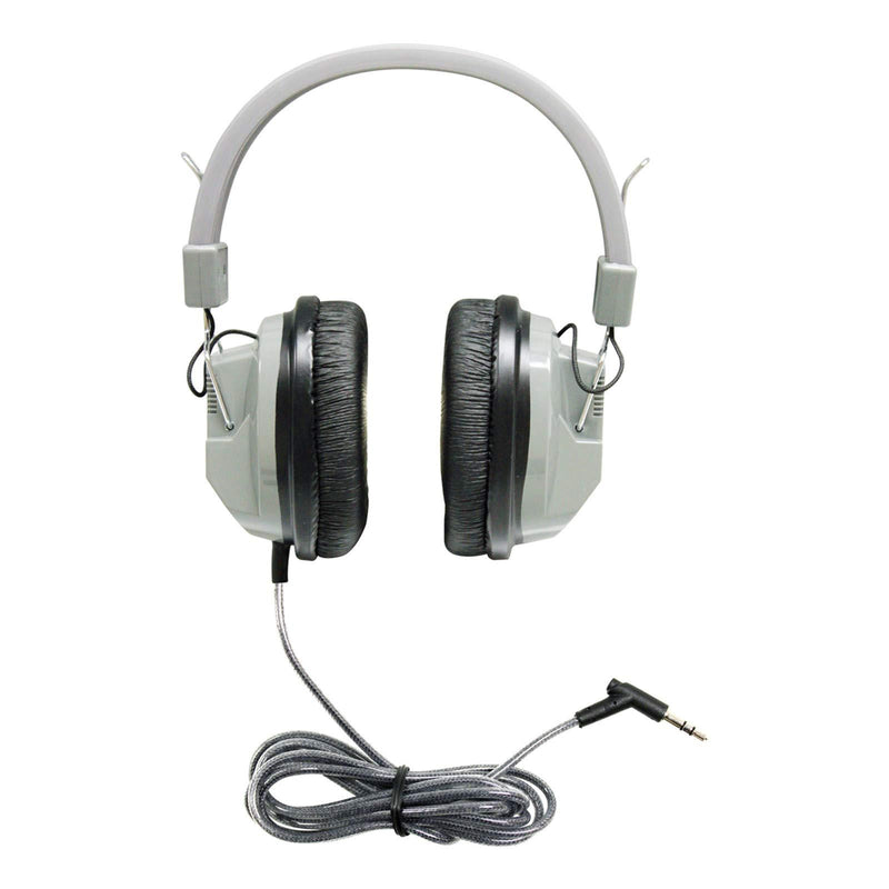 HamiltonBuhl SchoolMate Deluxe Stereo Headphone Gray with 3.5mm Plug