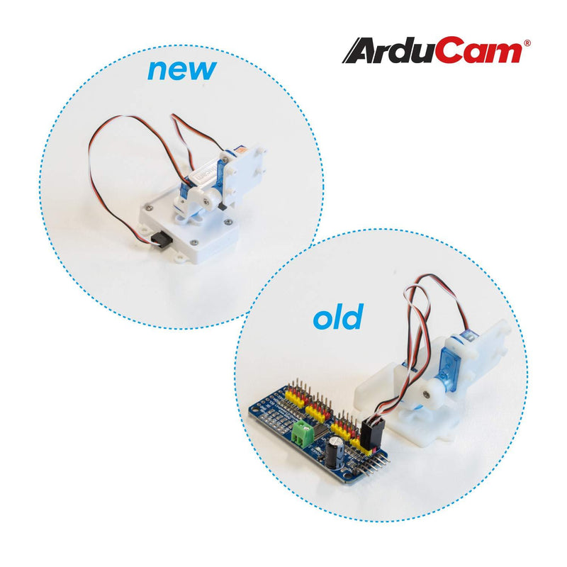 Arducam Upgraded Camera Pan Tilt Platform Compatible with Raspberry Pi, Nvidia Jetson Nano/Xavier NX
