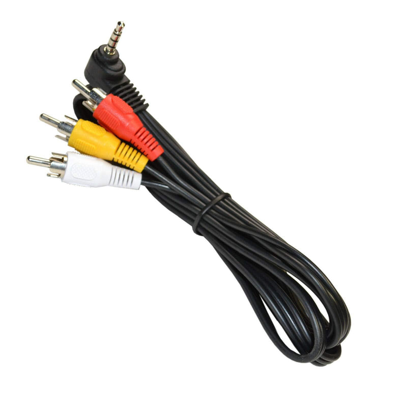 HQRP AV Audio Video Cable / Cord 3.5mm to 3 RCA Compatible with Canon JVC Panasonic PV-DV51 PV-DV52 PV-DV52D PV-DV52DS PV-DV52S PV-DV600 PV-DV100 PV-DV101 PV-DV102 PV-DV103 PV-DV121 PV-DV121D Camcorder, 56-inch