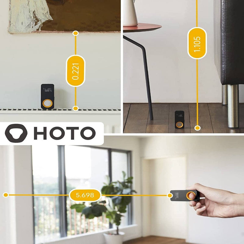 HOTO iRing Laser Tape Measure with Bluetooth, 98ft Digital Tape Measure, ±1/16-inch Accuracy, 2 Modes of The Measurement, Switchable Units M/Ft+in, Type-C Charging