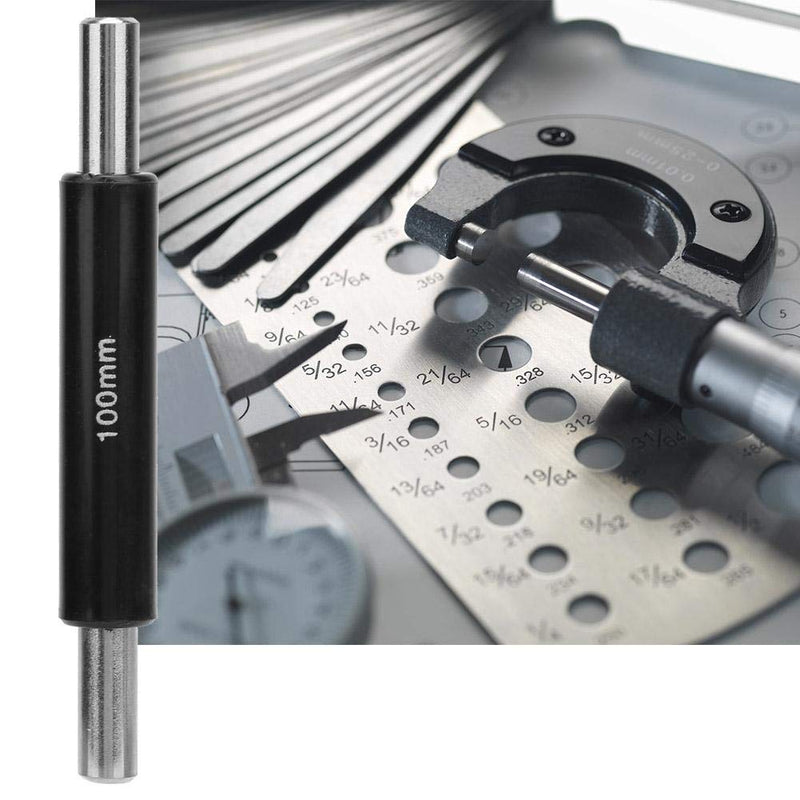 External micrometer standard calibration block, universal stainless steel calibration rod (25/50/75/100mm) for checking detection (100mm)