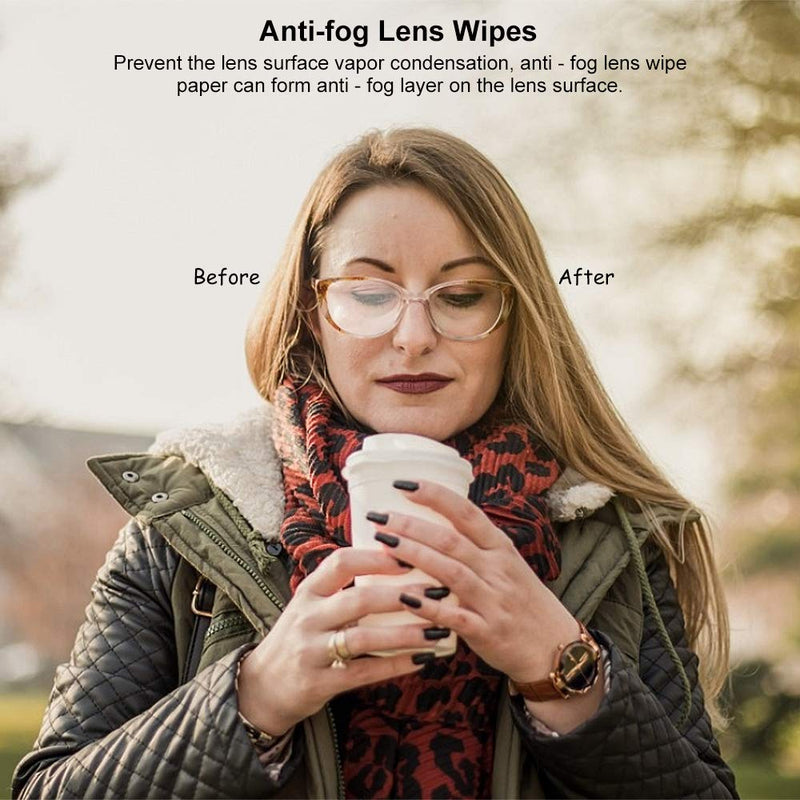 Alibeiss Anti-Fog Lens Wipes Pre-Moistened Anti-Fog Wipes,6" X 5",for Eye Glasses (30 Pack) 6x5 Inch (Pack of 30)