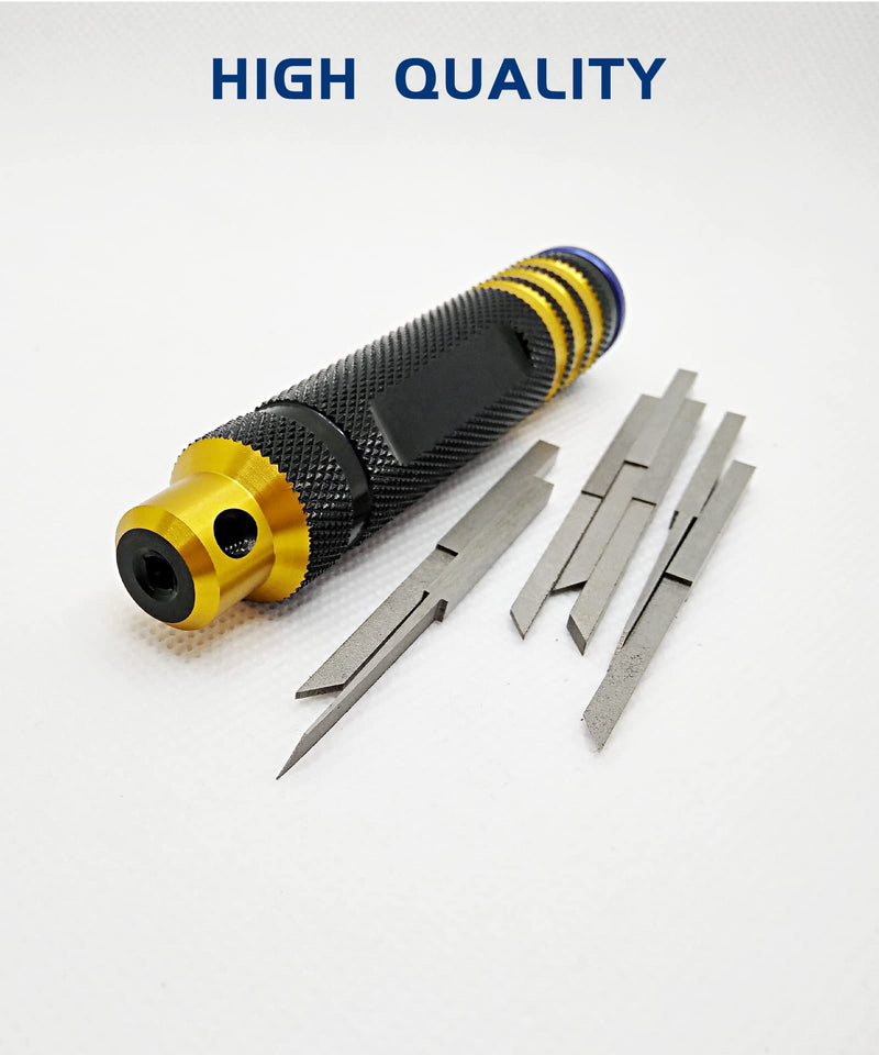 HOPLEX Model Chisel with 0.1/0.2/ 0.4/ 0.6/ 0.8/ 1.0/2.0mm Blade Gundam Resin Carved Scribe line Modeling Scriber