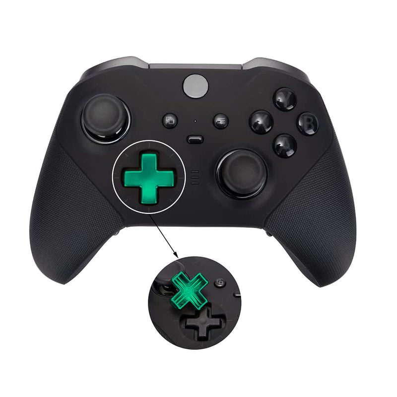 13 in 1 Metal Thumbsticks for Xbox One Elite Series 2 Controller, Elite Series 2 Core Controller Accessories Replacement Parts, Metal Mod 6 Swap Joysticks, 4 Paddles, 2 D-Pads, 1 Tool(Green) Green