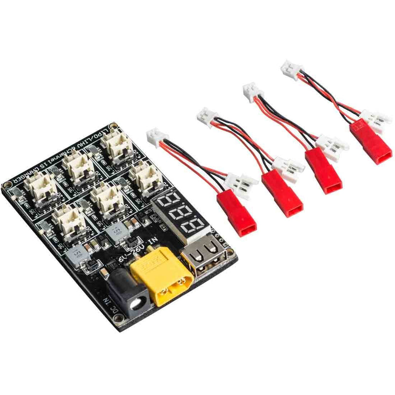 AKK 1S LiPo LiHV Battery Charge Board Micro JST 1.25 and JST-PH 2.0 2-6S Input LiPo Battery Drone Charger for Blade Inductrix Tiny Whoop