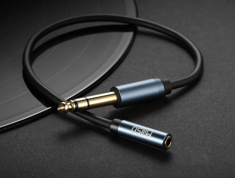 MillSO 1/4 to 3.5mm Headphone Adapter TRS 6.35mm 1/4 Male to 3.5mm 1/8 Female Stereo Jack Audio Adapter for Amplifiers, Guitar, Keyboard Piano, Home Theater, Mixing Console, Headphones - 12inch/30CM 1 Feet