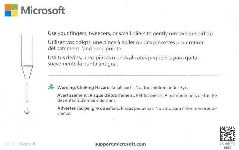 Microsoft Surface Pen Tips Replacement Kit (Original HB Type) for Surface Pro, GO, Laptop, and Book (Pack of 5 Tips) 5x HB