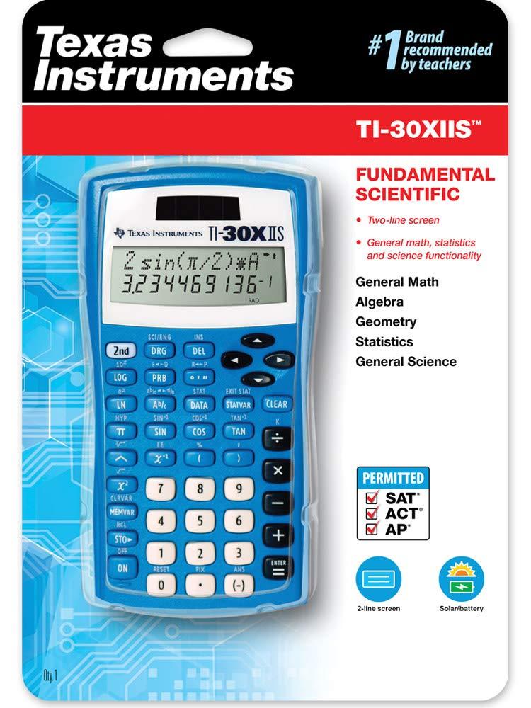 Texas Instruments TI-30XIIS Scientific Calculator, Blue Single Pack
