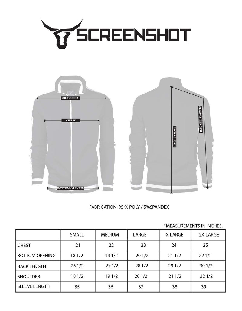 Screenshotbrand Mens Hip Hop Premium Slim Track Jacket - Side Taping Small F11854-black