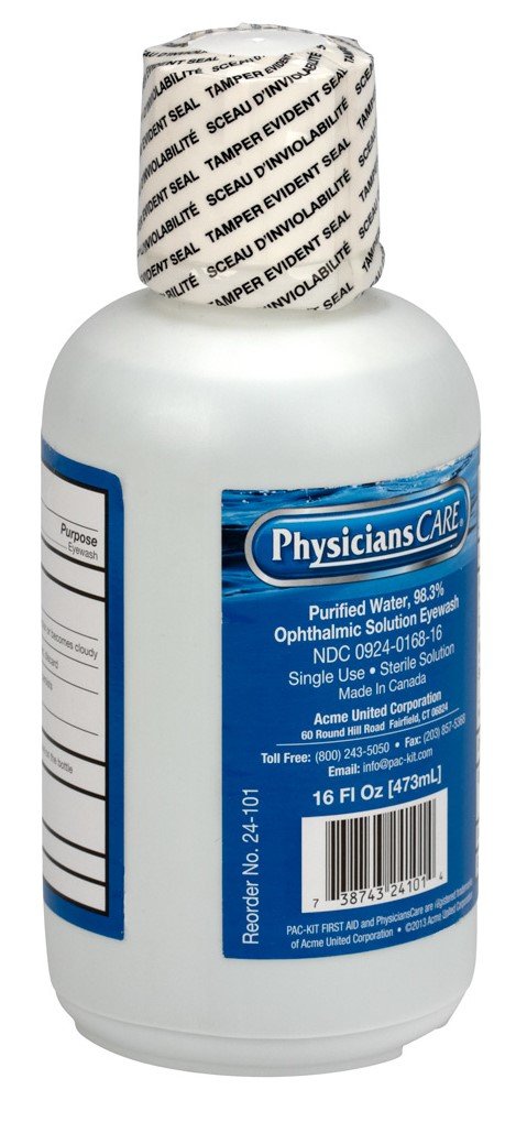 PhysiciansCare 16 oz. Eyewash Bottle, (24-101) 16 oz. Eyewash Refill