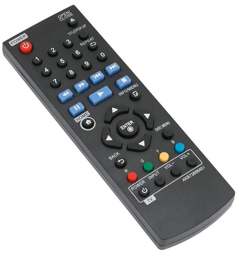 ALLIMITY AKB73896401 Replaced Remote Control Fit for LG Blue-Ray DISC DVD Player BP135 BP145 BP155 BP175 BP255 BP300 BP335W BP340 BP350 BPM25 BPM35 UP870 UP875 BP550