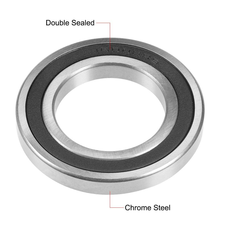 uxcell 16008-2RS Deep Groove Ball Bearing 40x68x9mm Double Sealed Chrome Steel Bearings 1-Pack 40mmx68mmx9mm