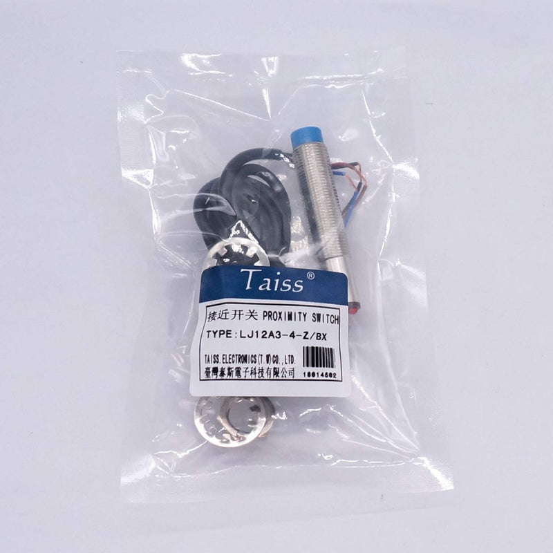 Taiss 2PCS LJ12A3-4-Z/BX Proximity Switch 3D Printer Inductive Proximity Sensor Detection Switch NPN NO DC6-36V 4mm Normally Open