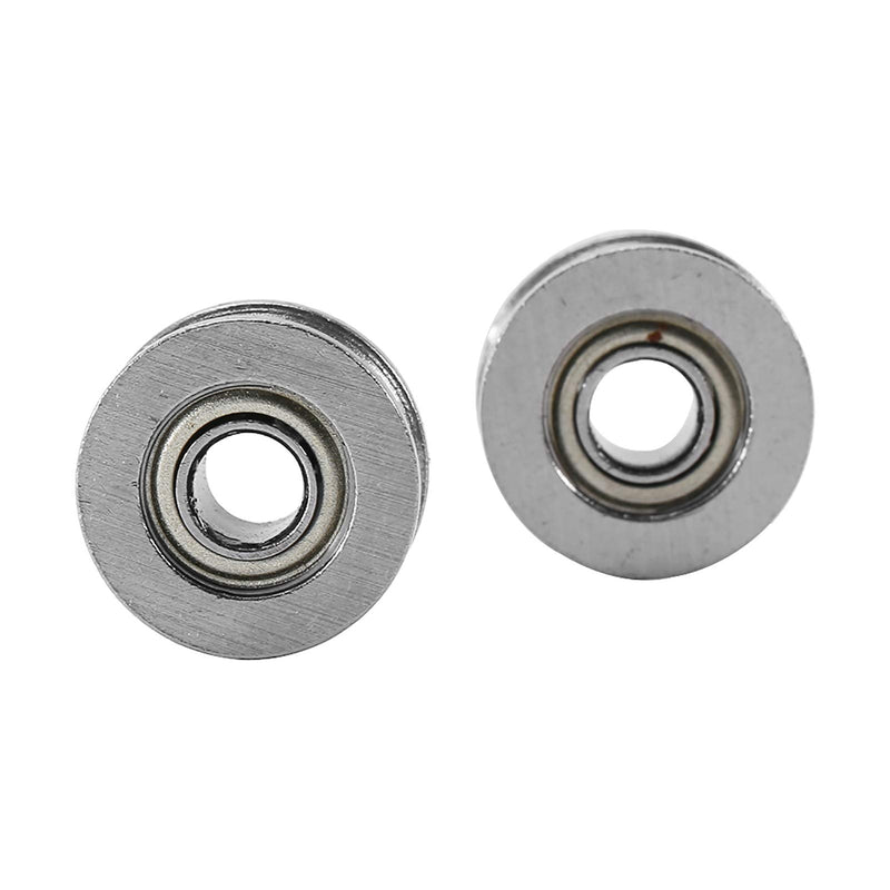 Stainless V Groove Bearing, Grooved Bearing Precision, Mini Dobble Pulley Wheels, Rollerball Bearings Guide Pulley Bearing, for Rail Track Linear Motion System 4x13x6mm, 10pcs, V624ZZ