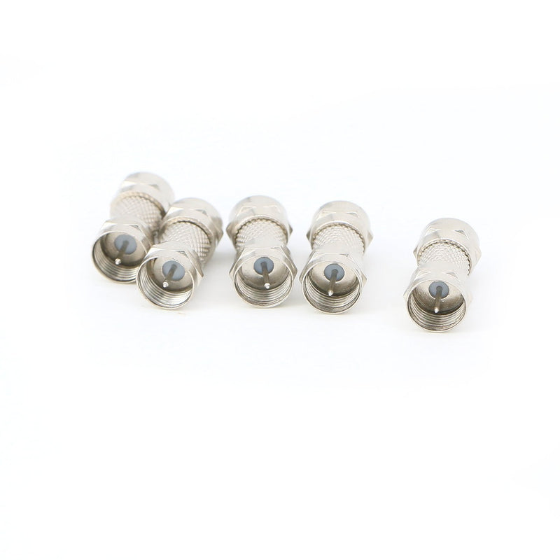 Pasow F Type Male to Male Adapter Cable Extension Coupler for Coax F81 (Male to Male) 3GHz Satellite, Cable TV (5pcs) 5pcs