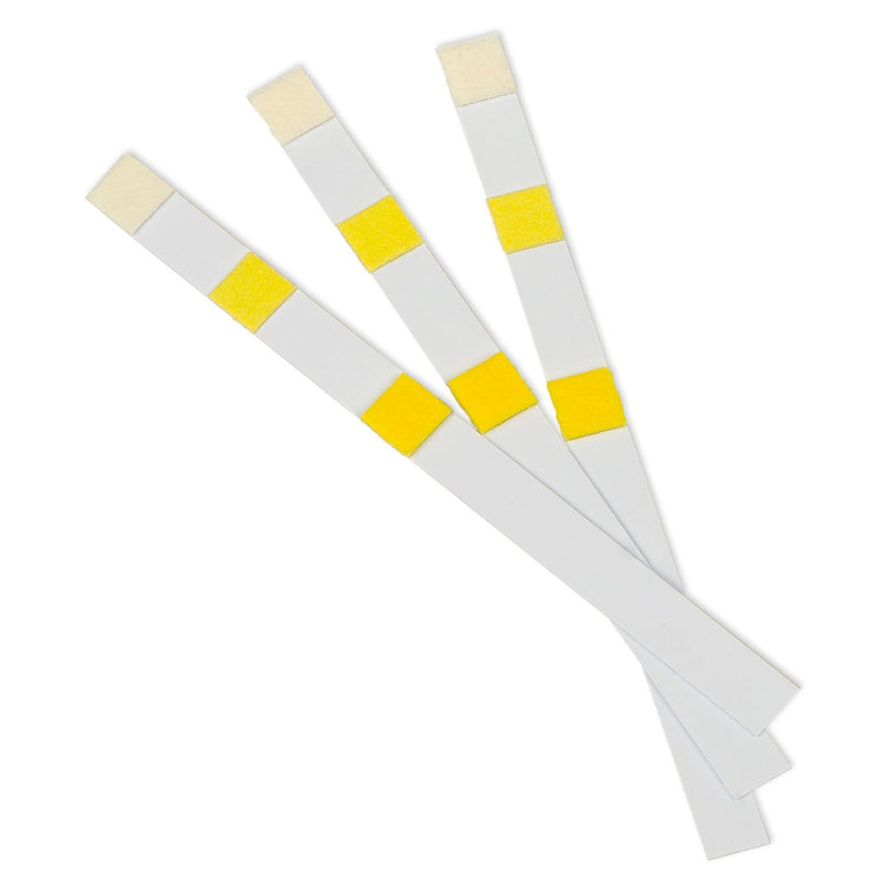 Poolmaster 22211 Smart 4-Way Swimming Pool and Spa Water Chemistry Test Strips, 1 Pack, Made in the USA, White and yellow 4 Way Test Strips