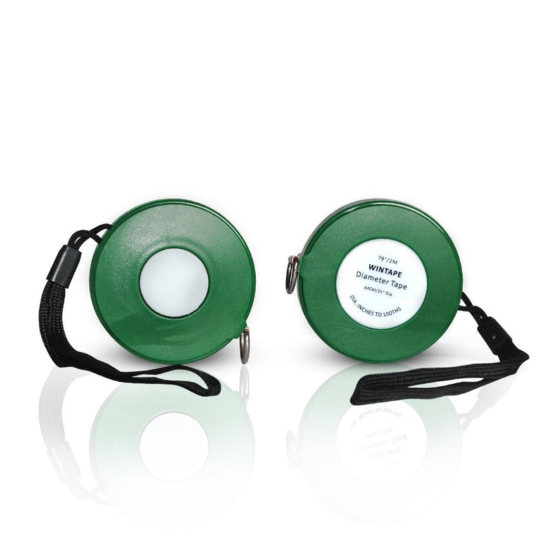WIN TAPE Cm and Inches to 100ths Executive Diameter Pi Engineer's Tape Measure (Green)
