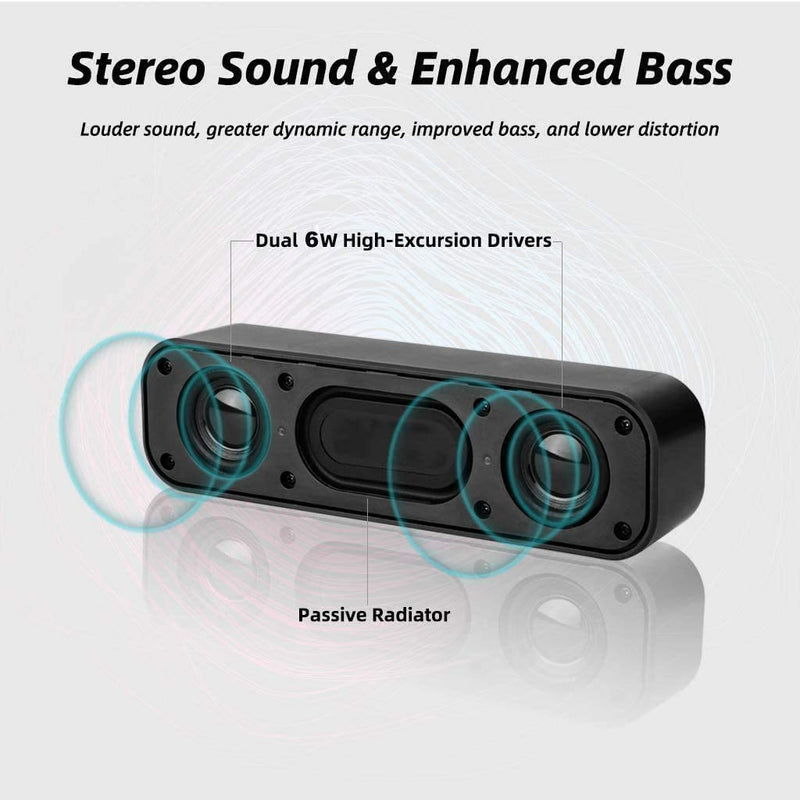 HONKYOB USB Computer Speakers,Laptop Speakers Wired USB Powered,Portable Mini Sound Bar PC Speakers for Windows PC,Desktop Computer,Laptops and Checkout Counter with Stereo Sound H058