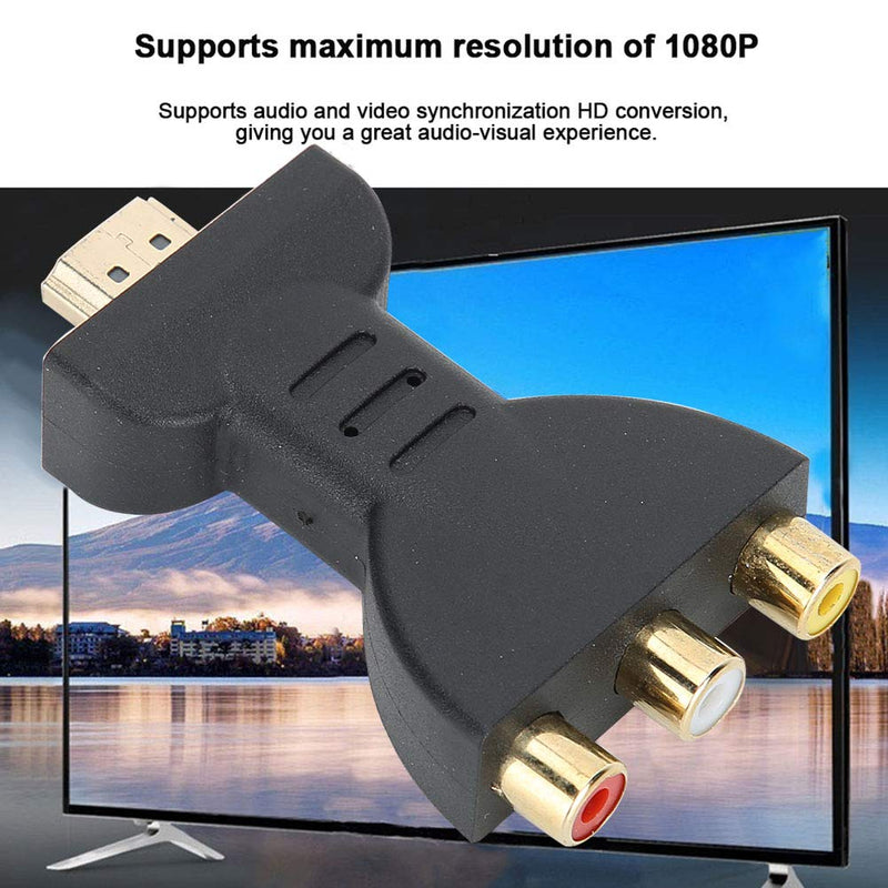 Belissy HDMI to AV Adapter -HDMI to RGB for Component Converter 1080P Audio and Video Synchronization Adapter