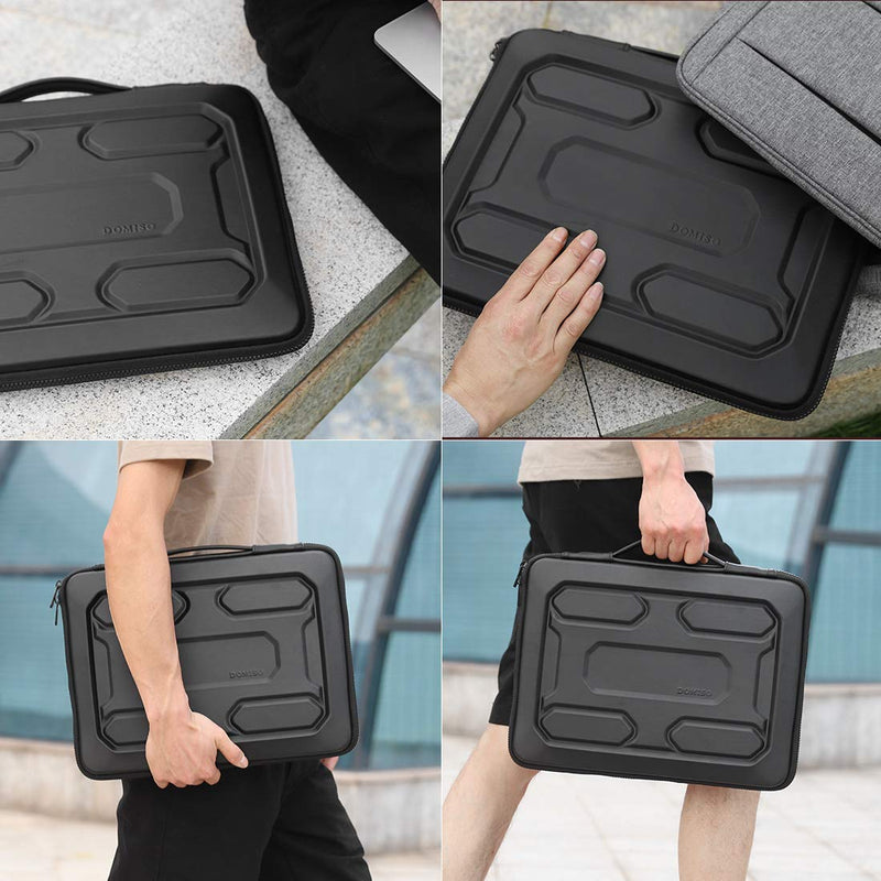 DOMISO 17 inch Laptop Sleeve with Handle Shockproof Waterproof EVA Protective Case for 17.3" Dell Inspiron/MSI GS73VR Stealth Pro/HP Envy 17/LG Gram 17"/ROG Strix GL702VS 17.3 inch Black
